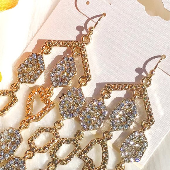 Boho Ethnic Earrings Gypsy Sparkle Drop Dangles - Picture 2 of 4